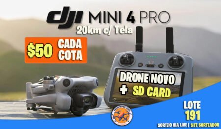 DRONE DJI MINI 4 PRO 20KM  C/ VISOR STANDARD